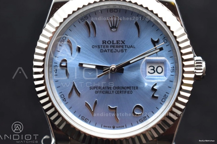 1:1 Marker Dial Best Jubilee Blue DIWF Classic 640 DateJust on Steel Bracelet Edition 126334 904L 41 Ice SA Arabic 0314